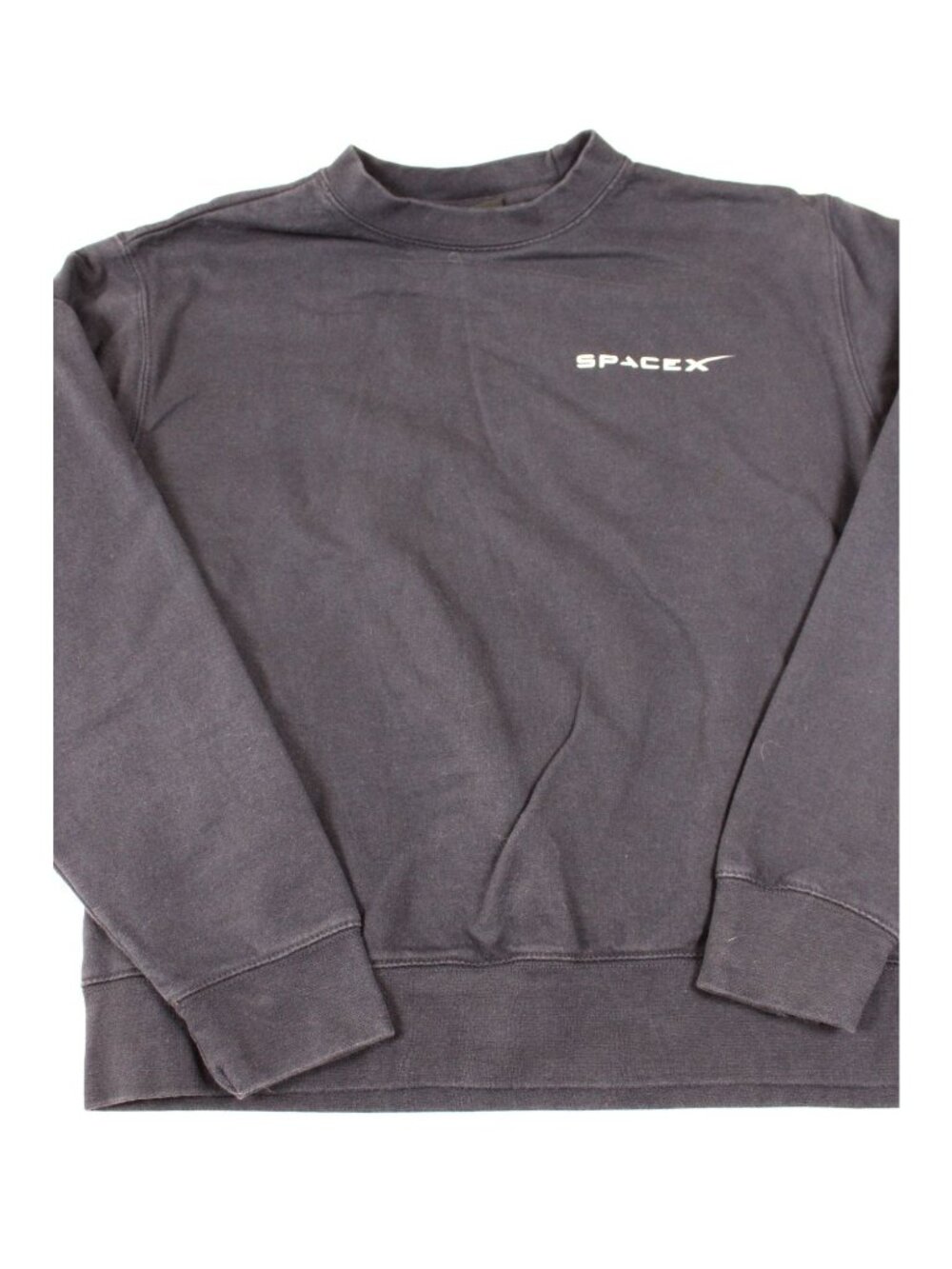 SpaceX Black Crewneck Sweatshirt Small With Logo Front & Back